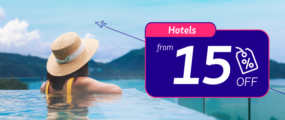 From 15% off to book your ideal accommodation 🛎️