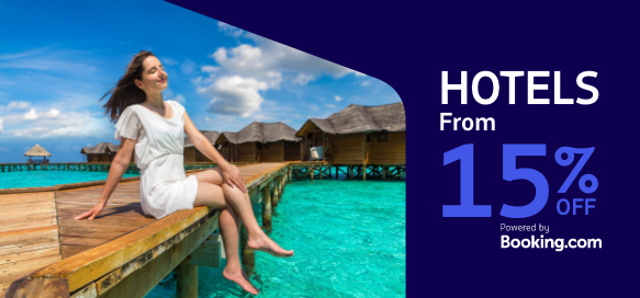 From 15% off to book your ideal accommodation 🛎️